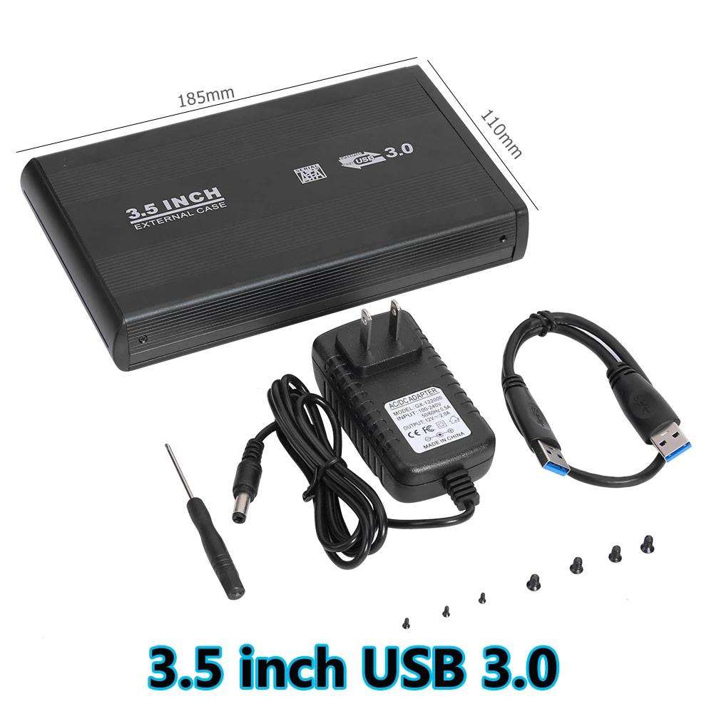 2,5/3,5 дюйма USB 2,0/3,0 на SATA порт SSD чехол Портативный 6-гбит/с внешний жесткий диск Корпус твердотельный диск коробка для Windows/Mac - Цвет: 3.5 inch USB 3.0