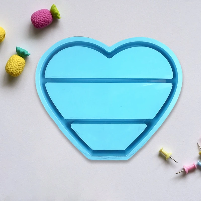 

Love Heart Shaped Jewelry Organizer Epoxy Resin Mold Storage Box Casting Silicone Mould DIY Crafts Home Decorations Making Tools