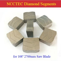 diamond segments teeth heads for diameter 108 2700mm 2 7m quarrying mine multi saw blade cutting tip 1520mm height