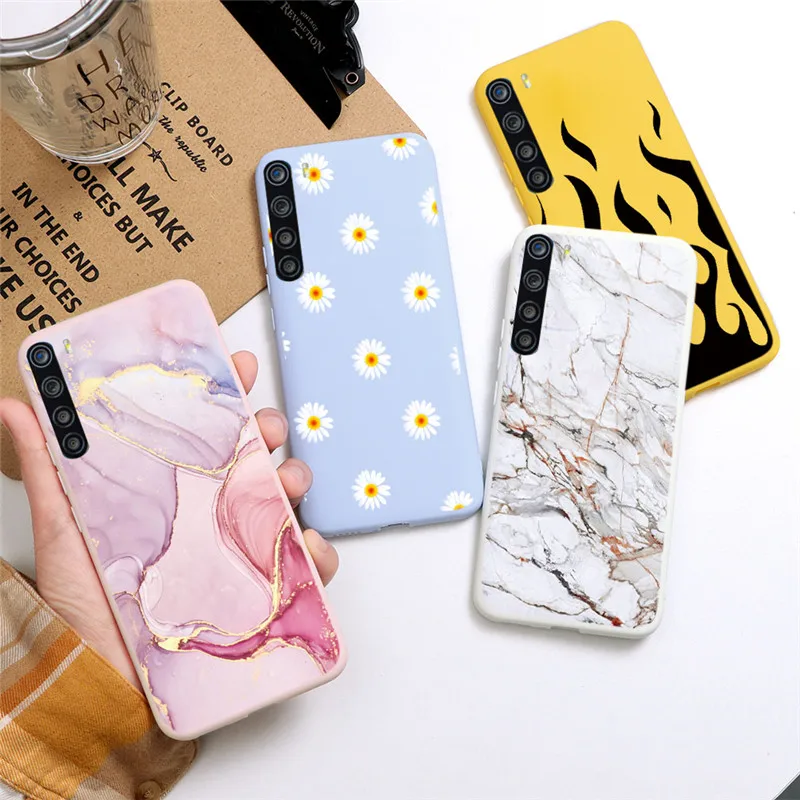 Чехол для Xiaomi Redmi Note 8 T с изображением кактуса бабочки цветов и мрамора мягкий ТПУ