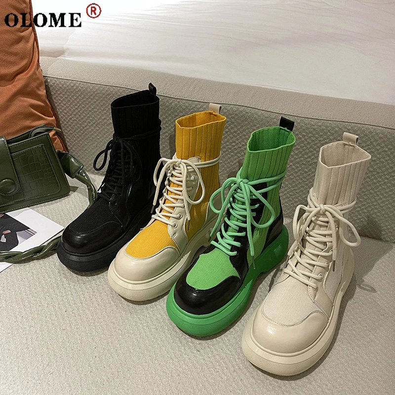 

Martin Boots 2021 Autumn New Tight-fitting Short Boots Elastic Women's Boots Spring and Autumn Winter Boots Women's Boots