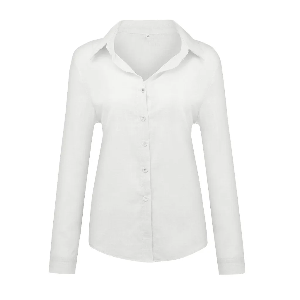 

S-5xl Spring Summer Women Shirt Print Stitching Cotton Button Turn-down Shirt Long Sleeve Tops Casual Plus Size White Shirt