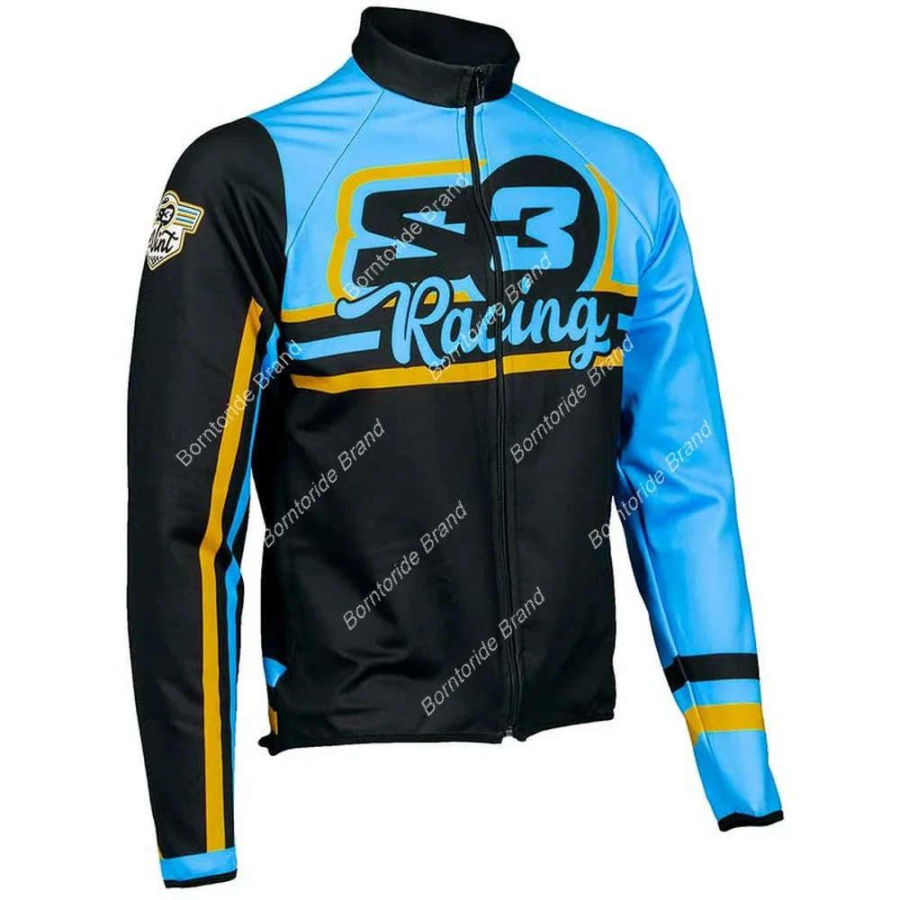 Зимняя Теплая Флисовая велосипедная куртка одежда для горного и шоссейного