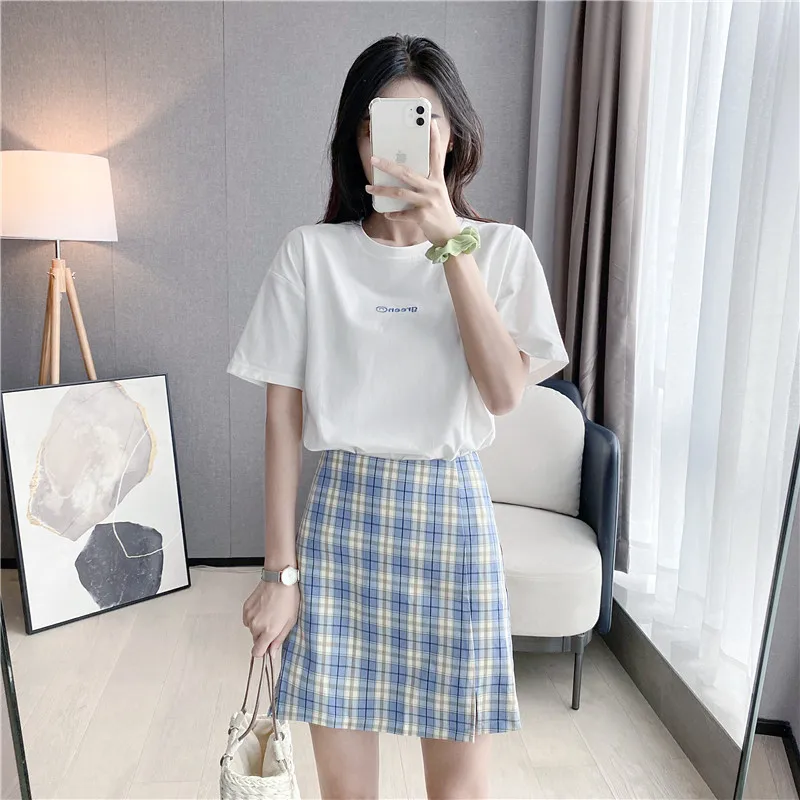 Новая зеленая футболка с надписью Smiley повседневная женская одежда топы Модная