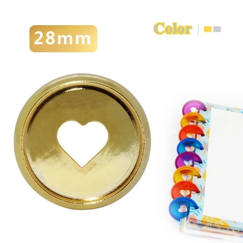 2/8 шт. роскошные кольца для переплета книг: 28 мм Diy диск с листочками переплет A1912