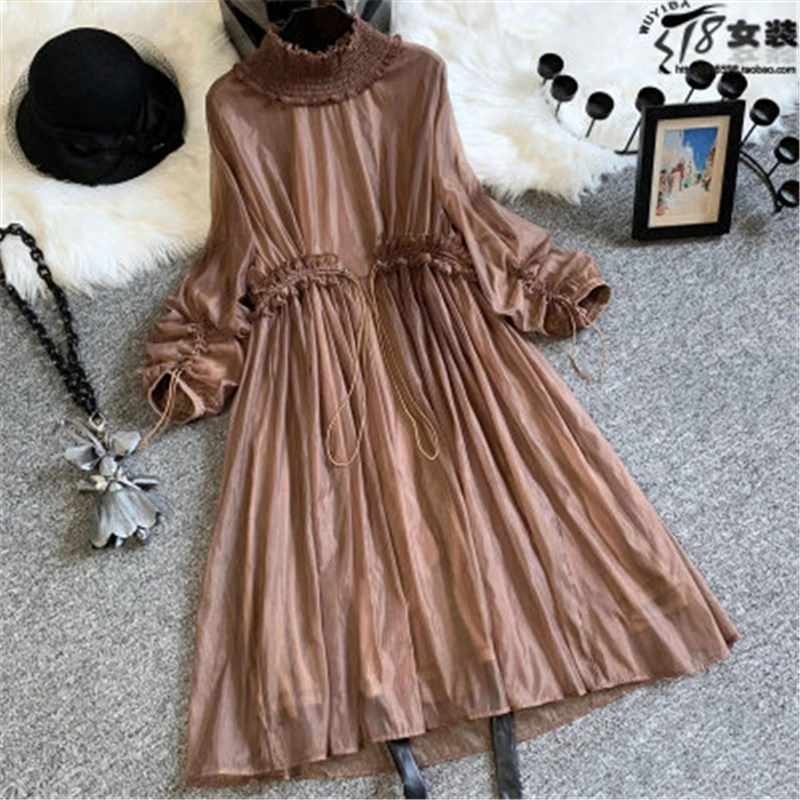 Весеннее и осеннее женское платье новое приталенное торжественное винтажное