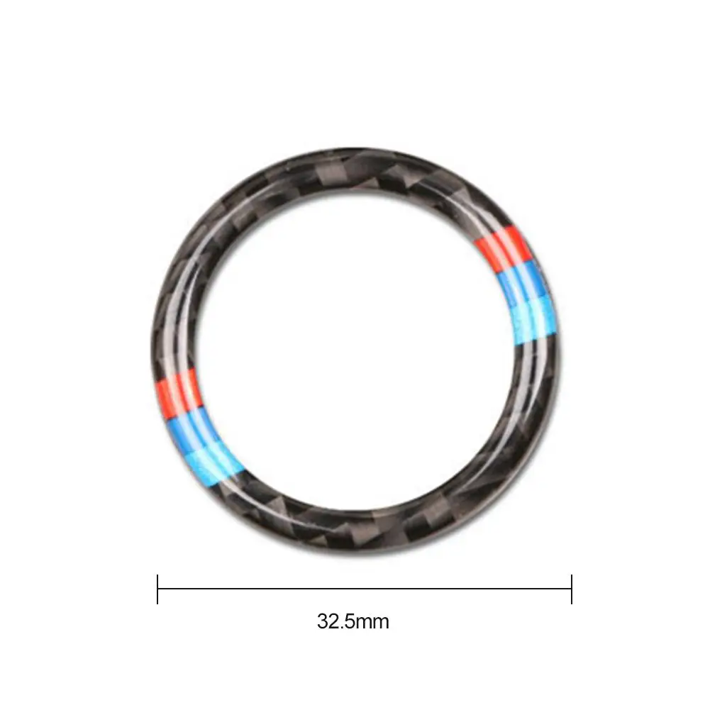 Car Carbon Fiber Engine Start Stop Push Button Ignition Key Ring Decor Trim For BMW 3 Series E90 E92 E93 E89 Z4 2009 2010 2011 |