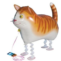 1pc cute pet cat foil balloon walking animals inflatable helium balloon for baby shower birthday party decorations kids gift toy