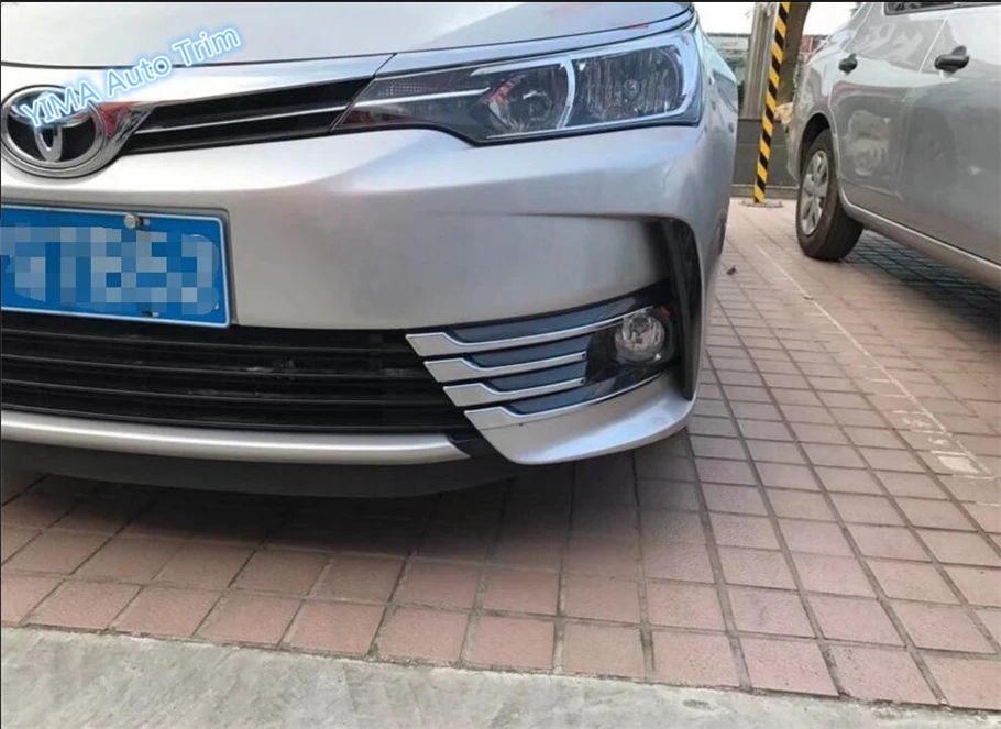 Lapetus Car Styling Front Head Fog Lights Foglight Lamp Grille Grill Cover Trim A Set Fit For Toyota Corolla 2017 2018 ABS | Автомобили и