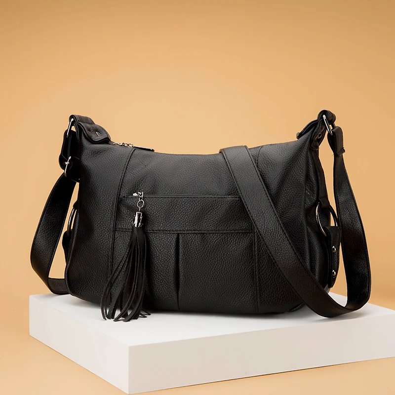 

Ladies Fashion Crossbody Bags 2021 High Capacity Retro Shoulder Bag Handbag Female High Quality PU Leather Women Messenger Bag