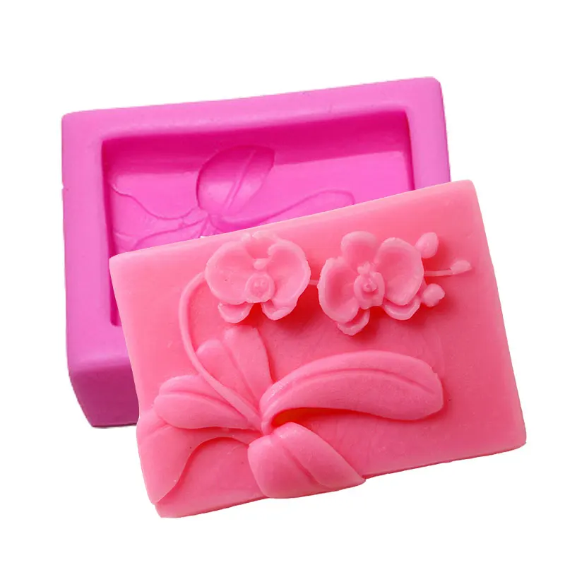 Силиконовая форма для мыла с квадратными бабочками орхидеями формы сделай сам