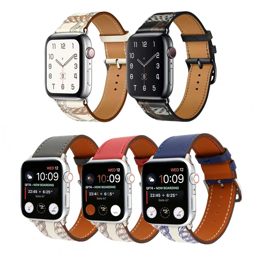 Кожаная Петля для iWatch SE 6 5 4 3 2 1 ремешок наручных часов One Tour браслет Apple Watch Band 42 мм 38