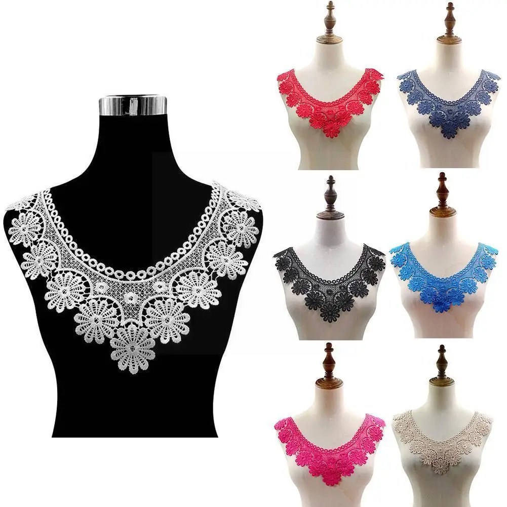 

Fake Collar Applique Lace Fabric Sewing Craft Neck Detachable Wedding Women Collar V-neck Collar Dress Clothes Accessories V2c3