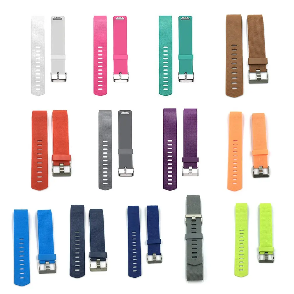 Силиконовый ремешок на запястье для fitbit charge2 Band Фитнес Смарт-браслет часы замена
