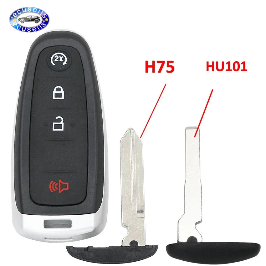 Чехол с 4 кнопками для дистанционного ключа Ford Edge Explorer Escape Flex Focus Lincoln MKS MKT чехол H75