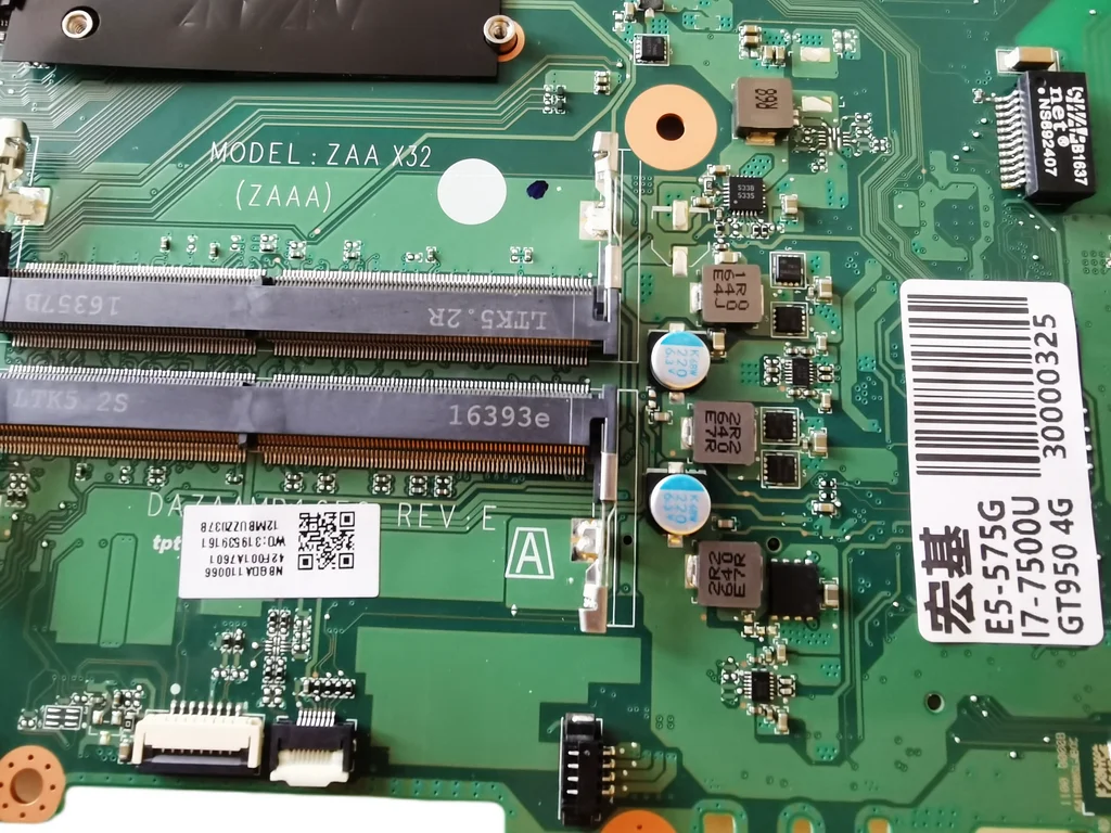 Оригинальный Для ACER E5 575 575G Материнская плата ноутбука I7 7500U GT950 4 Гб DAZAAMB16E0