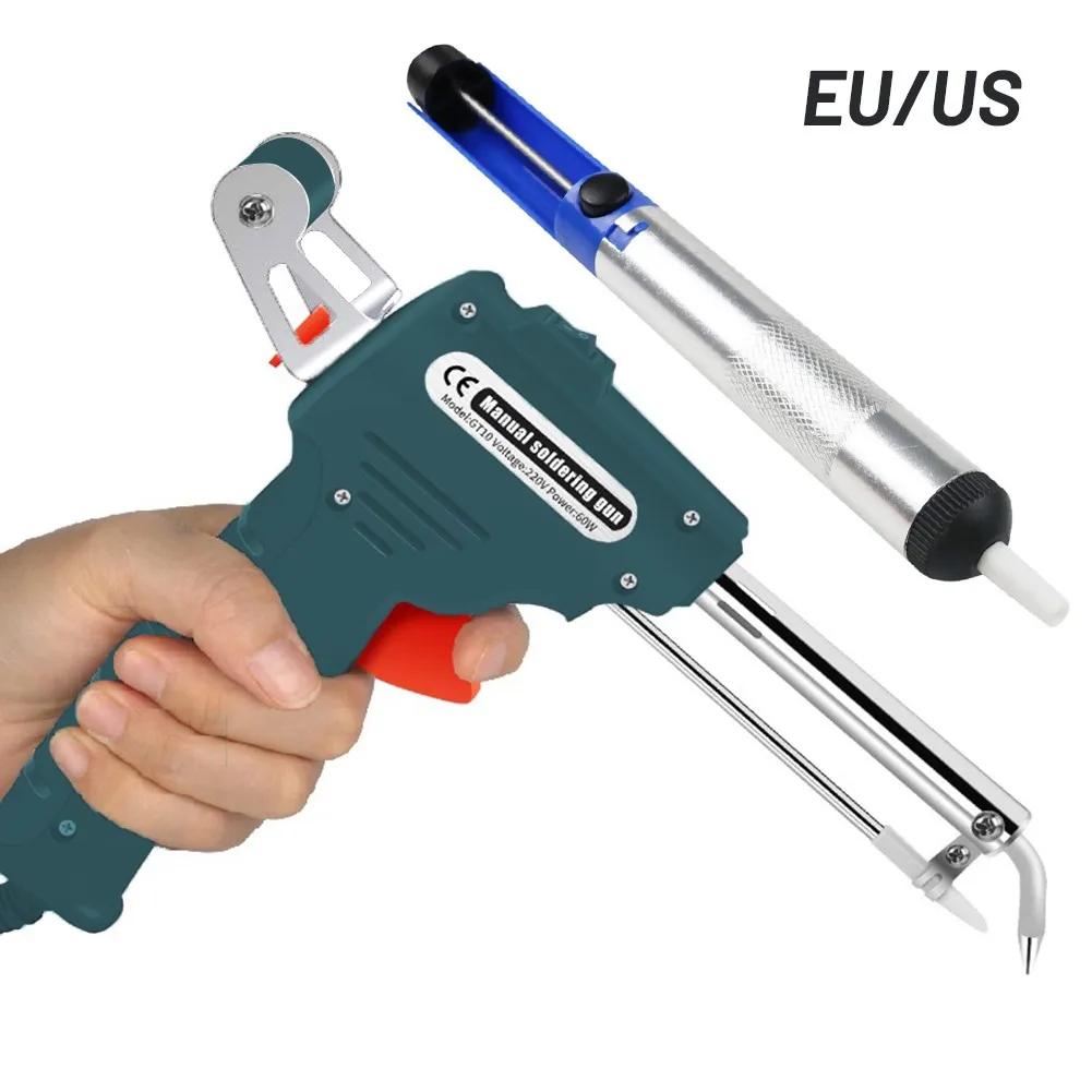

Desoldering Pumps 110V 60W Auto Welding Electric Soldering Iron Temperature Solder Remover Tool Kits High Quality ABS Shell
