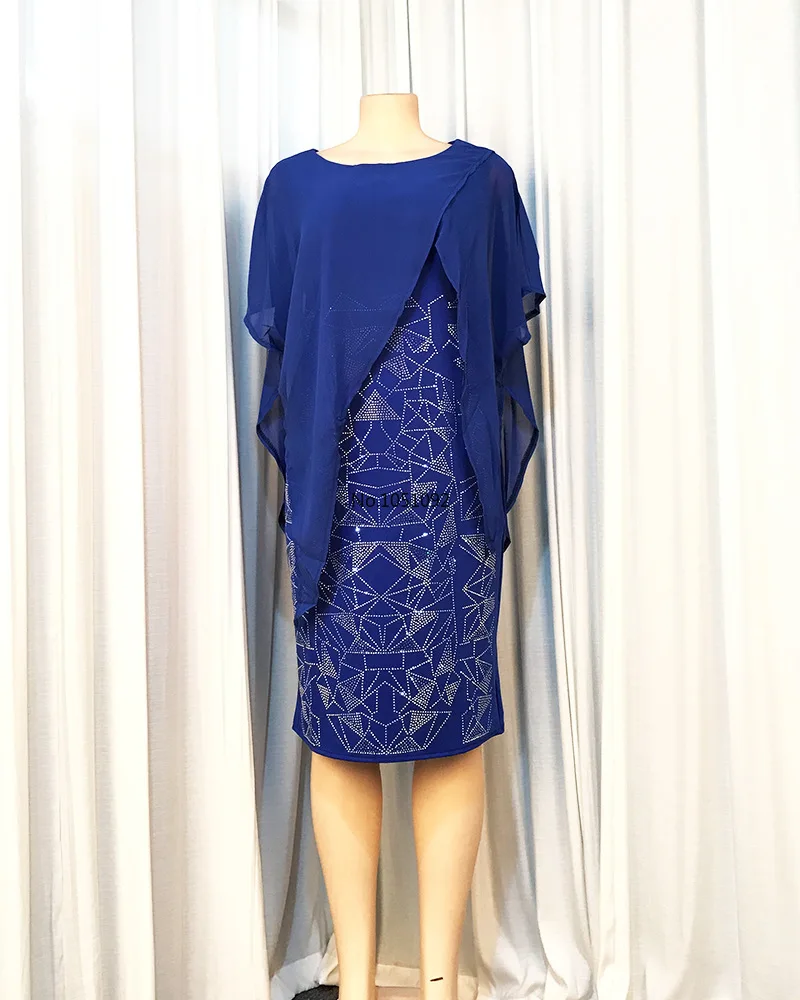 2020 летнее Сексуальное Женское Платье из полиэстера с круглым вырезом и коротким