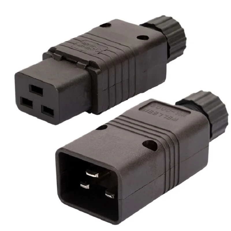 IEC320-C19 C20 гнездо 16A 110-250 В PDU/UPS съемный повторно Собранный шнур питания C19 розетка