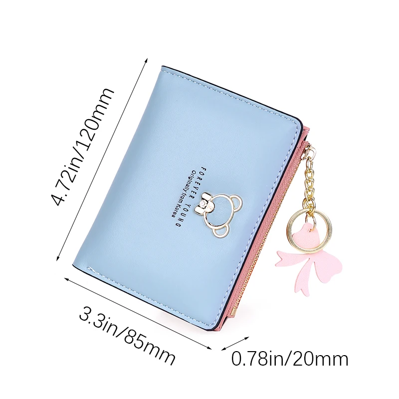 

New 2021 Fashion Mini Women Wallets Tassel Design Leather Short Purse Zipper Hasp Keychain Coin Ladies Money Bag Credit Card