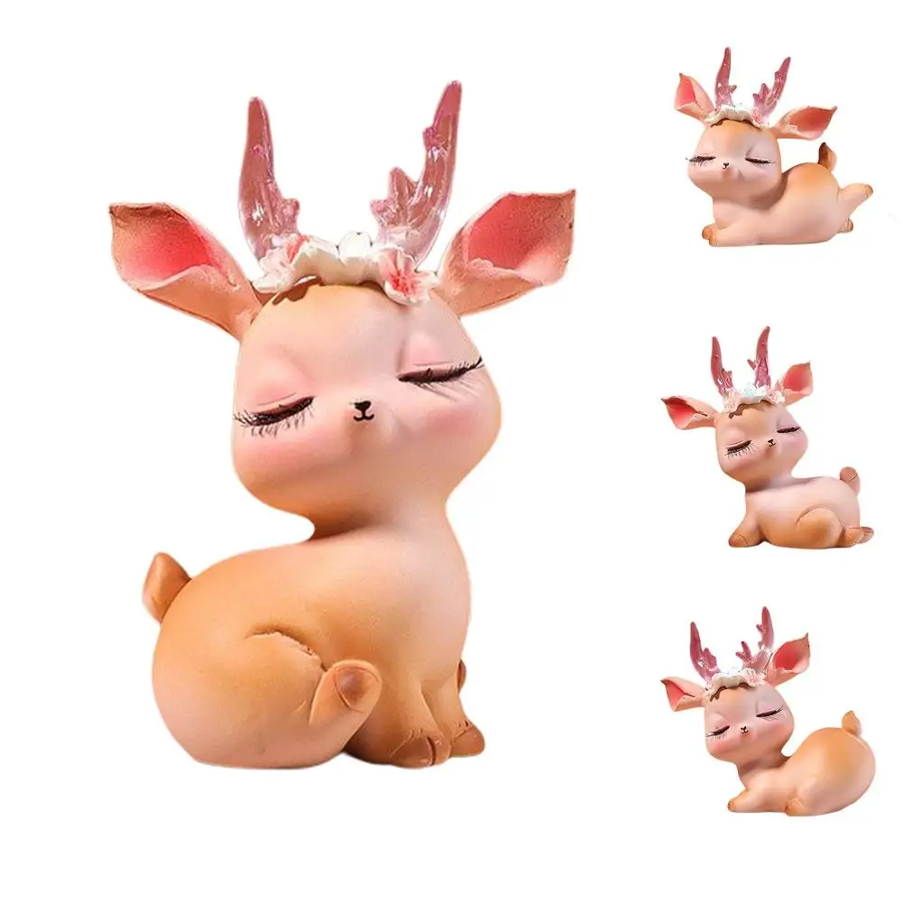 

Desktop Fawn Statue Handmade Resin Deer Statue Ornaments Creative Gifts Home Bedroom Dormitories Decoration