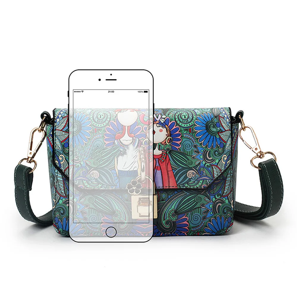 Женская сумка через плечо сумка-тоут сумочка модная в народном стиле с принтом