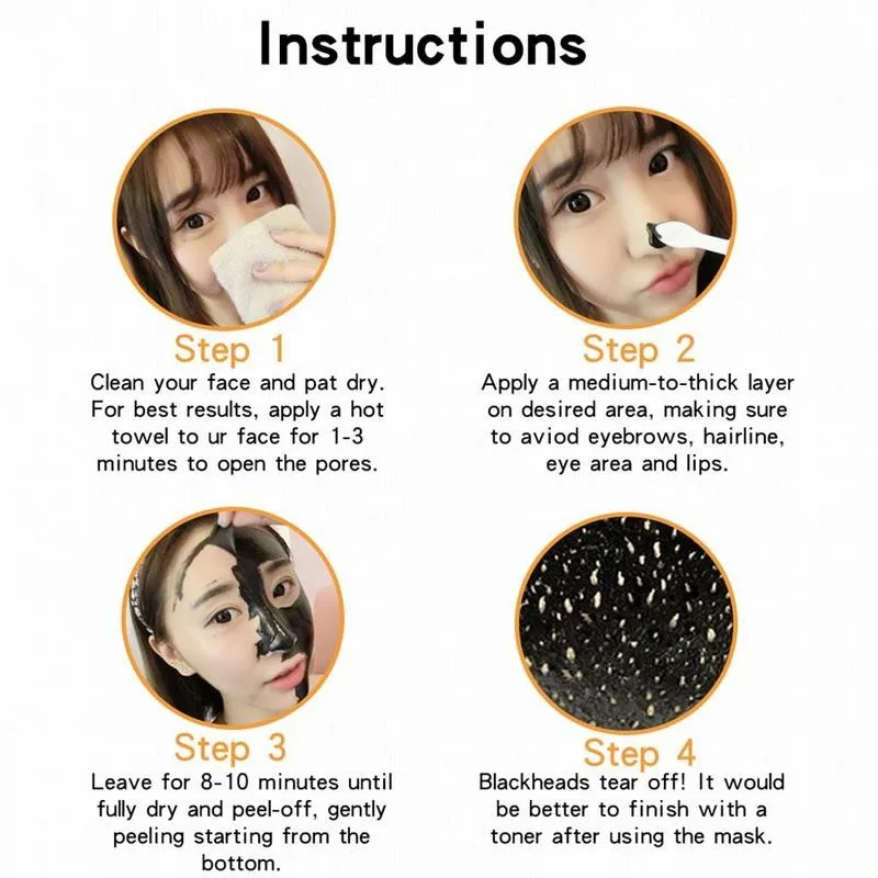 Черная маска что обеспечивает глубокое очищение кожи удаления инструмент для чёрных точек черных прыщей