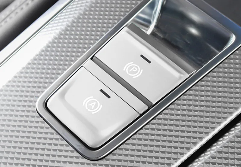 P button Silver Автомобильный Стайлинг консоль, ручка переключения передач, рамка для Audi A6 C8, аксессуары для интерьера, ручка переключения передач, наклейка из углеродного волокна - Название цвета: P button Silver