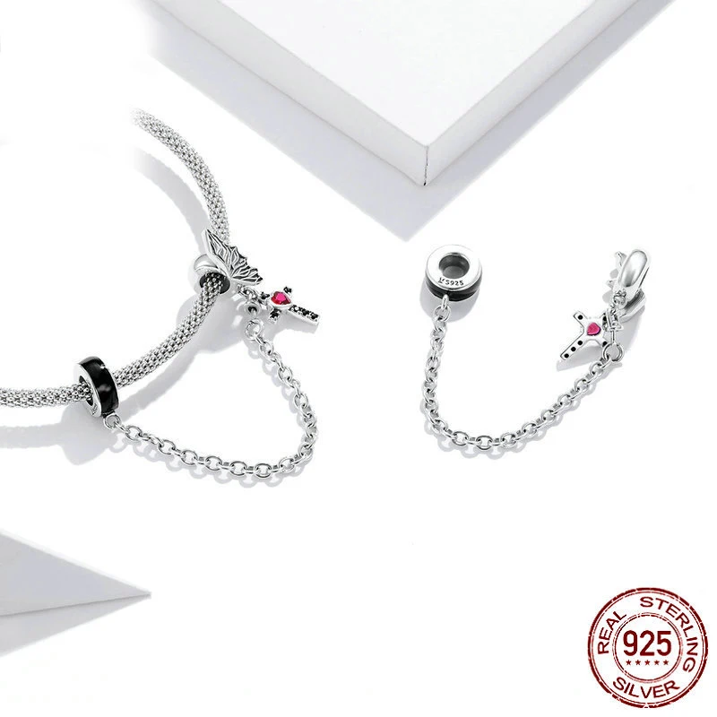 

fashion Cupid arrow heart-shaped cross skull bat Charm fit Original Bracelet Beads for Jewelry Making 925 Sterling Silver Bijoux