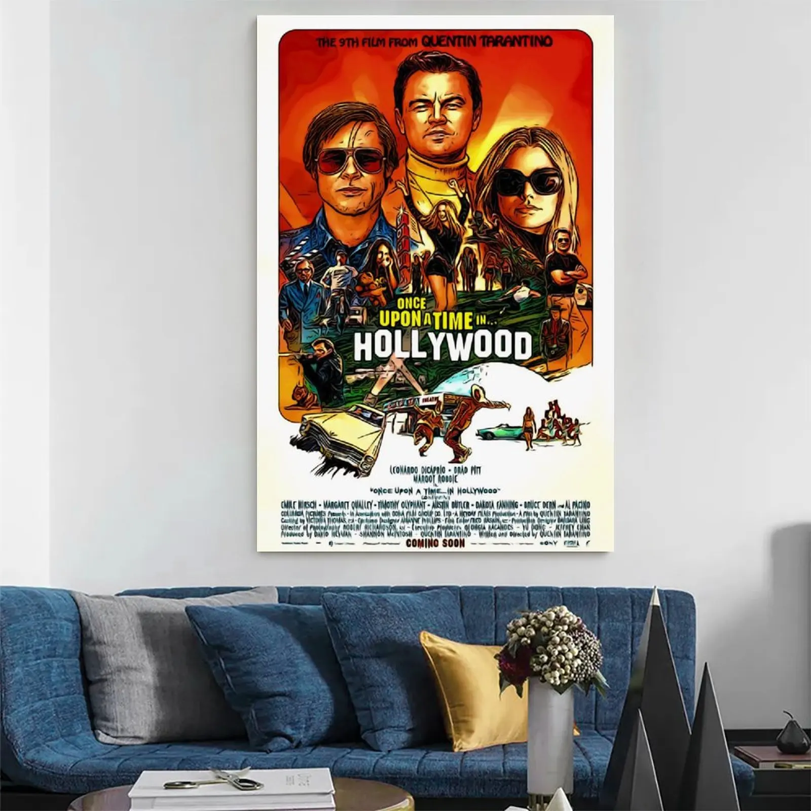 1 холщовый художественный плакат Time in Hollywood настенный принт современные
