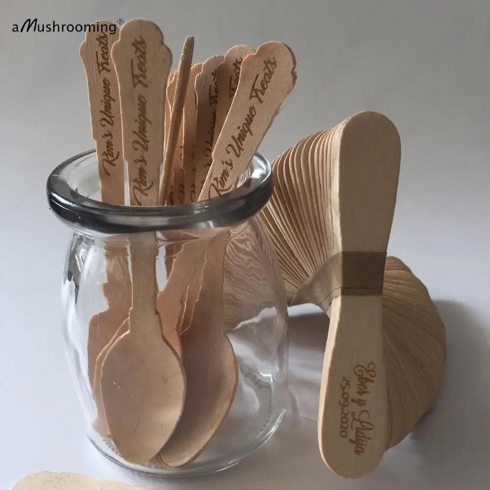 Монограммные стандартные плоские деревянные палочки для леденцов свадьбы дня