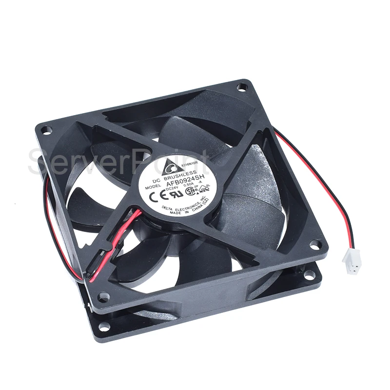 Подлинная Новый AFB0924SH DC24V 0.50A Размеры: 90x90x25 мм 2 контактный квадратный Вентилятор