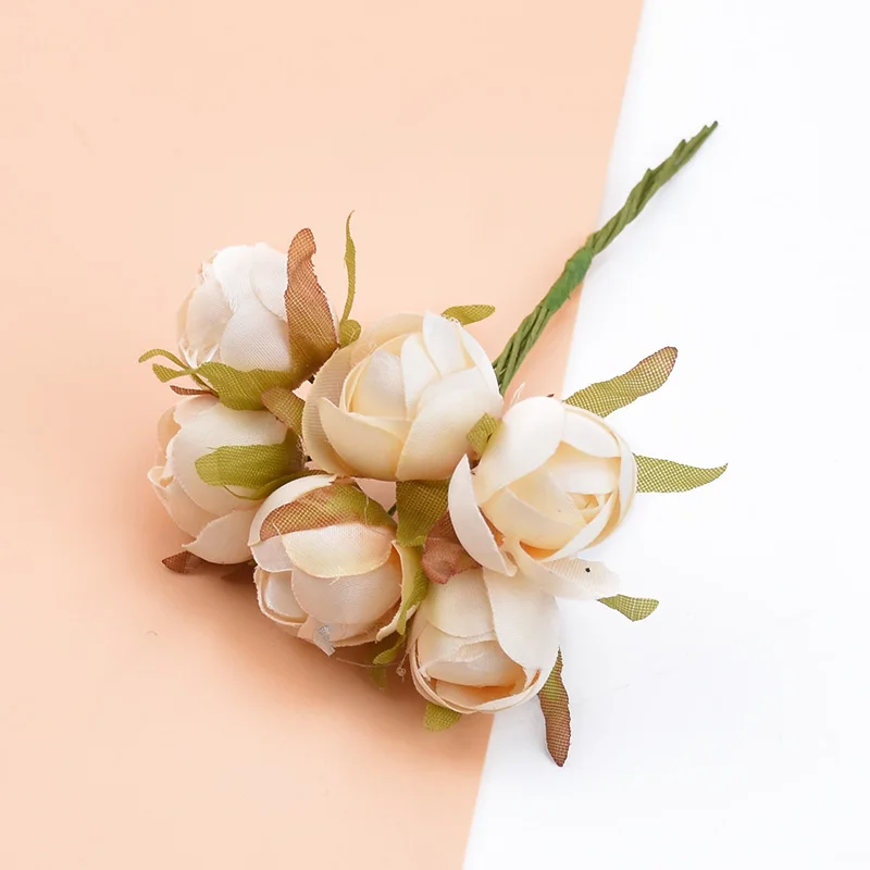 Букет шелковых роз ZQCY 6 шт