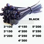 Самоблокирующиеся Нейлоновые кабельные стяжки 100x2,5 100x3,5, белые кабельные стяжки-органайзеры, детали для соединения проводов, 100 шт.