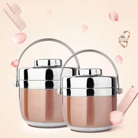 1 51 2l stainless steel food thermos thermal jar insulation soup thermos bag vacuum lunch box for using in school or outdoor