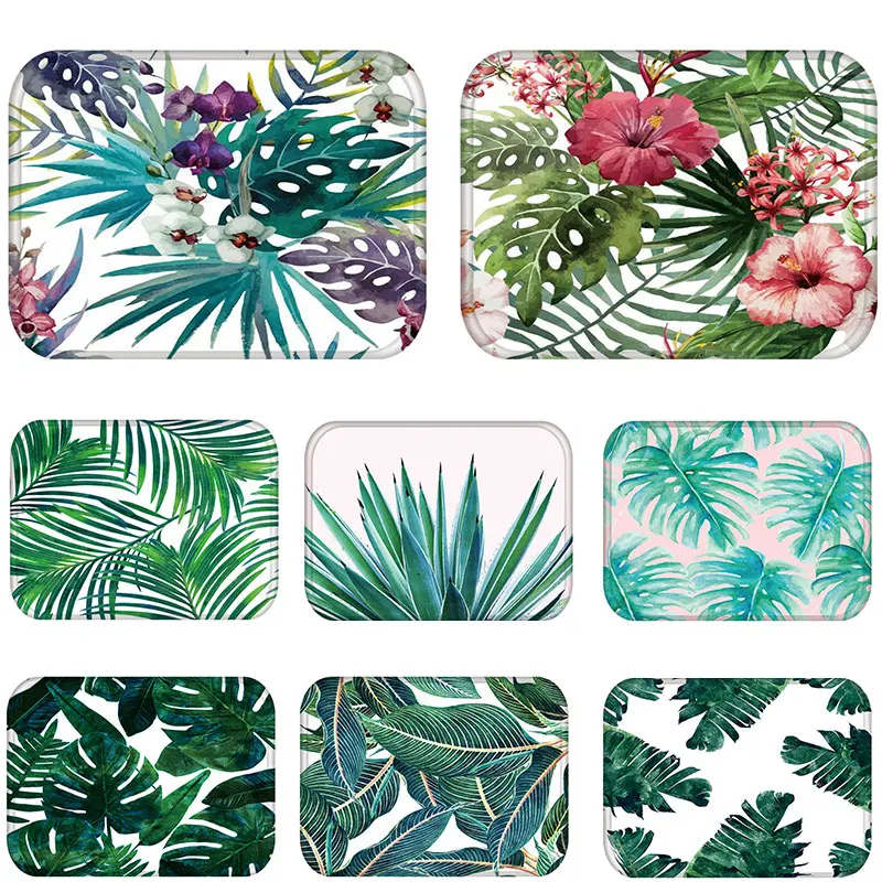 

Кактус тропический коврик Monstera для кухни в прихожей пасторальный Стиль Открытый коврик противоскользящие офисные коврики для гостиной