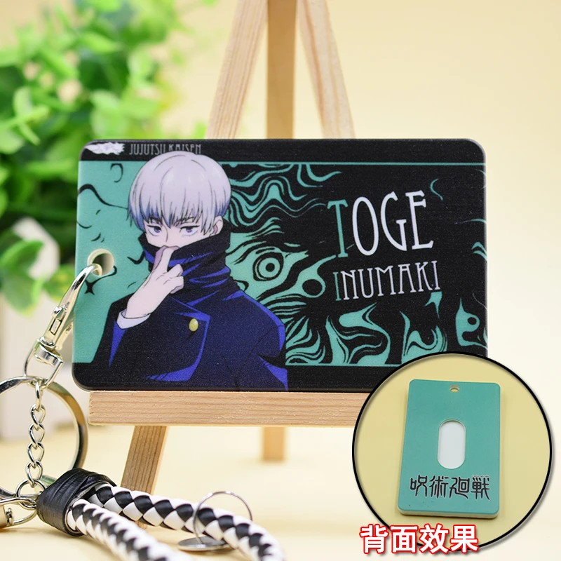 

Anime Jujutsu Kaisen Kugisaki Nobara Gojo Satoru Yuji Itadori Cosplay Props Student ID Card Holder Card Cover Pendant Keychain