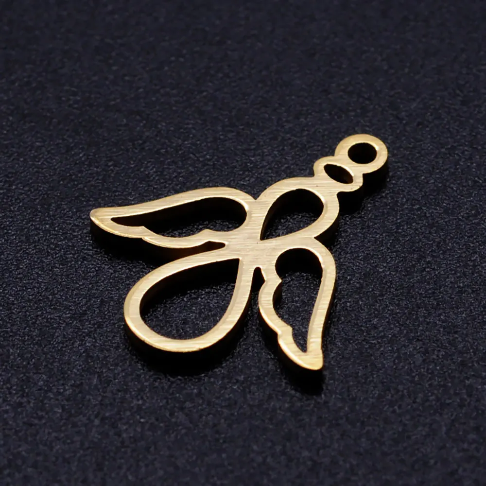 Factory Sale: 5pcs/lot of Wholesale Cute Angel Stainless Steel DIY Charms with OEM Acceptance - Never Rust, Never Tarnish image 6