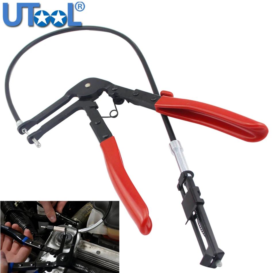 Remote Action Hose Clip Tools Flexible Wire Long Reach Hose Clamp Pliers For Fuel Oil Water Hose