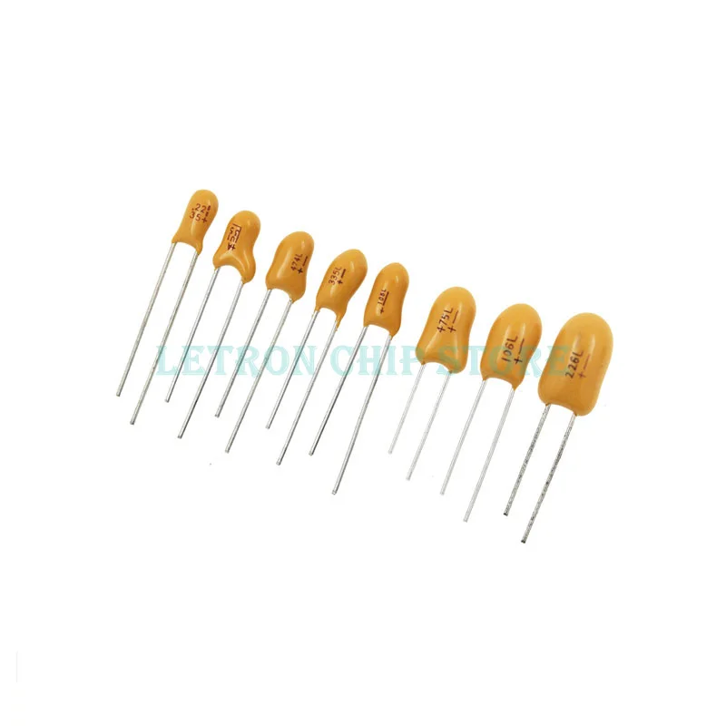 

5PCS DIP Tantalum Capacitor 16V 25V 35V 50V 0.1UF 0.22UF 0.33UF 0.47UF 1UF 2.2UF 3.3UF 4.7UF 6.8UF 10UF 22UF 33UF 47UF 100UF