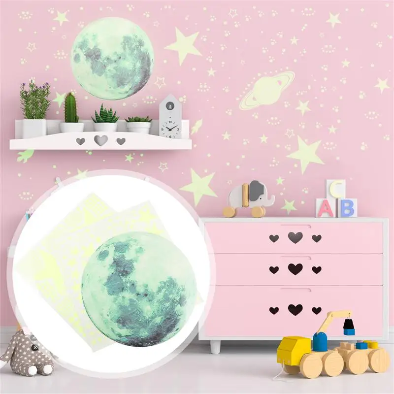 

1 Set Waterproof Luminous Removable Switch Sticker Room Decoration for Kids Party