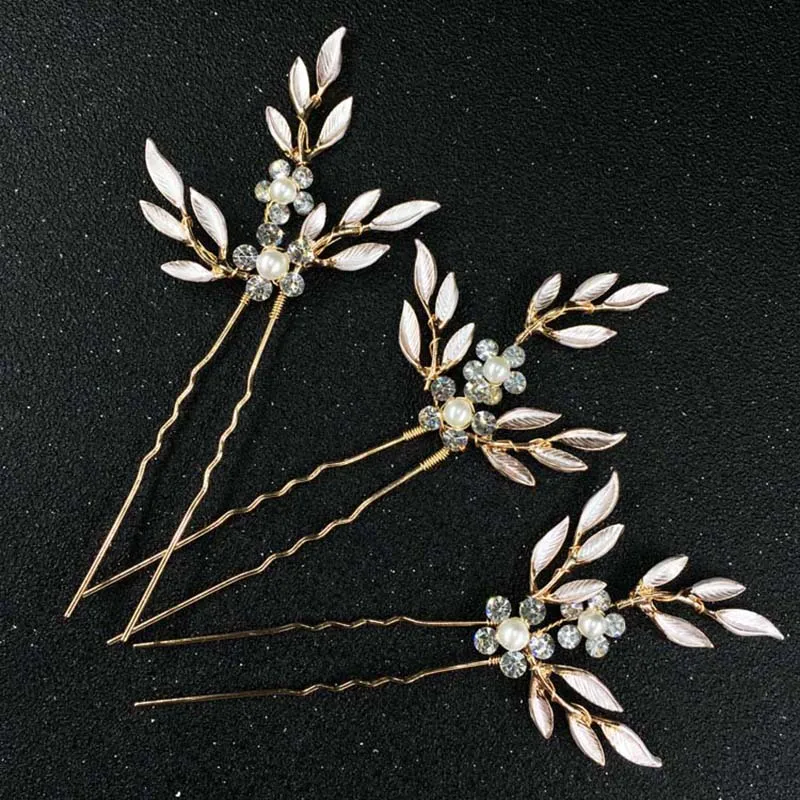 Свадебный набор из листьев лозы и шпильки для волос аксессуары головной убор