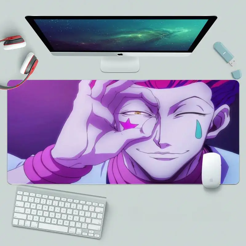 

Hunter X Hunter Hisoka mousepad Rubber Gaming Mousepad XL Large Gamer Keyboard PC Desk Mat Takuo Computer Tablet Mouse mat