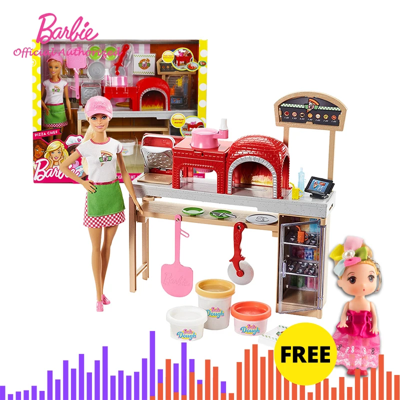 Барби 2018 новый стиль красивая кукла девочка игрушка пицца учительница учится