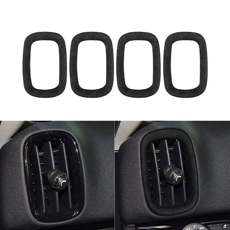 

Real Alcantara Wrap For BMW MINI F54 F60 2018-2020 Car Air Conditioning Outlet Panel Trim Stickers Cover Mouldings Car-styling