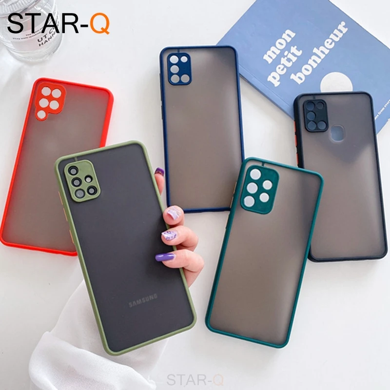 Matte Silicone Hard Phone Case For Samsung Galaxy A52 A72 A32 4g 5g A51 A71 A12 A42 A31 A21s  A50 A70 M51 A 32 52 72 2021 Cover