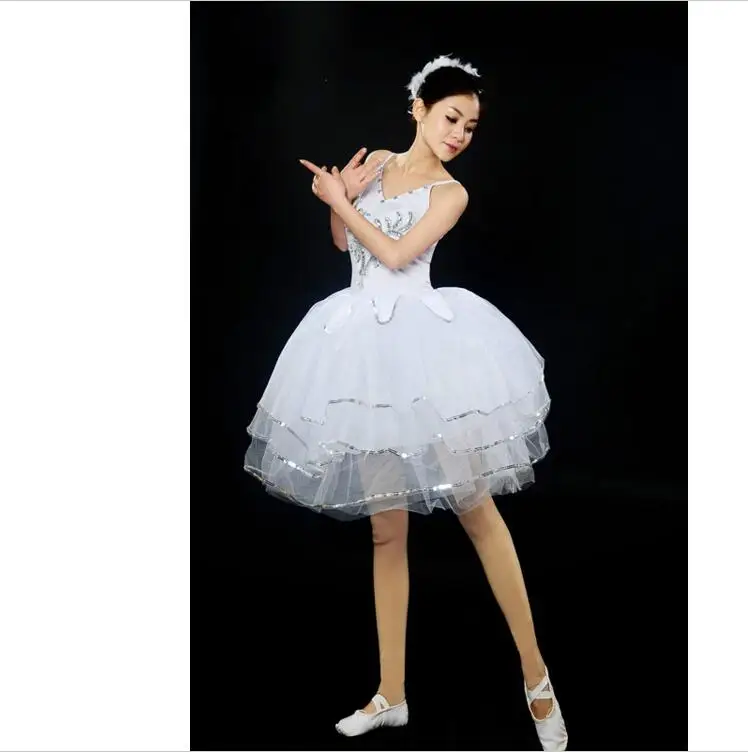 

Женский костюм для балета с белым бриллиантом, платье-трико для балета с пачкой, Одежда для танцев для девочек
