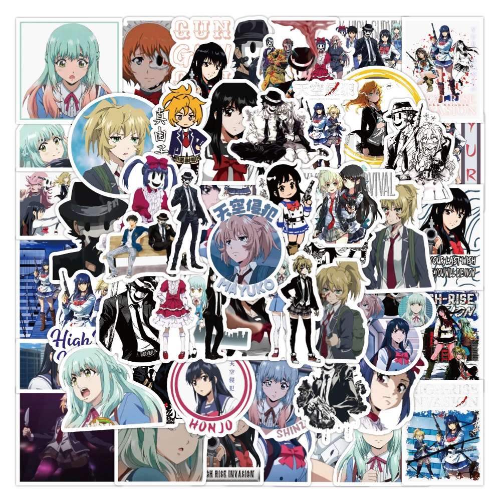 

10/30/50PCS Cartoon High-Rise Invasion Anime Stickers Laptop Luggage Guitar Graffiti Waterproof Classic Toy Cool Sticker Gift