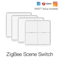 tuya zigbee wireless 12 scene switch 1 2 3 4 gang push button controller battery powered automation scenario for tuya devices