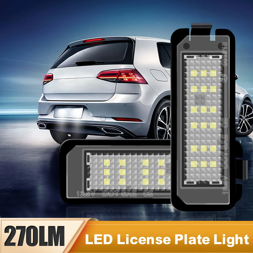 Peel off 2 шт мощностью 12V для автомобилей светодиодный номерного знака светильник